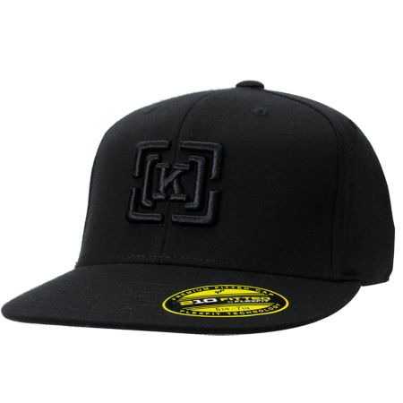 KR3W Black Brackets Black 210 FlexFit Hat