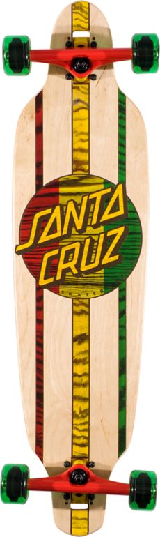 Santa Cruz Rasta Drop Through Cruzer 9 Cruiser Skateboard