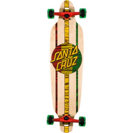 Santa Cruz Rasta Drop Through Cruzer 9 Cruiser Skateboard 