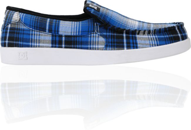 DC Villain TX Blue & White Slippers