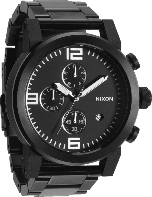 Nixon Ride SS All Black Chronograph Watch
