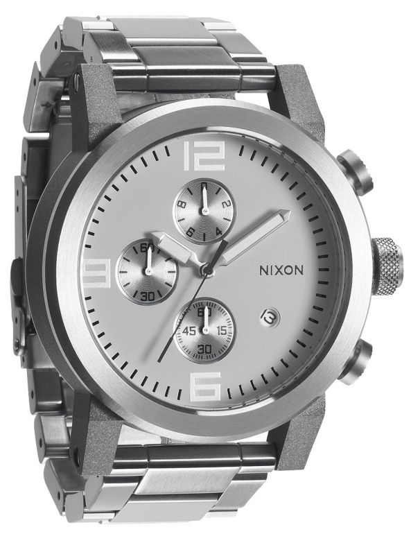 Nixon Ride SS White & Chrome Chronograph Watch