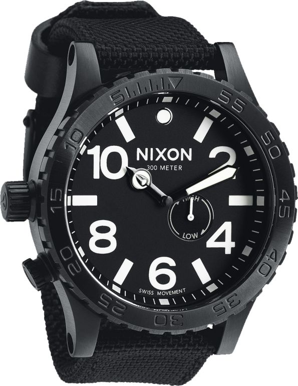 Nixon 51-30 Tide All Black Nylon Analog Watch
