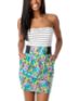 Crafty Aurora Strapless Turquoise Floral Tube Dress