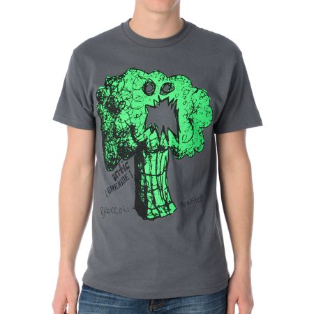 Grenade Antic Broccoli Monster Charcoal Tee Shirt 