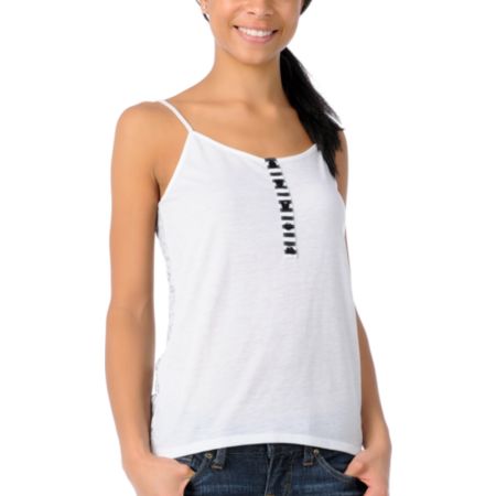 Volcom Girls Punky Ballerina White Tank Top