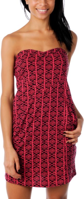 Volcom Collider Scope Red Tube Dress