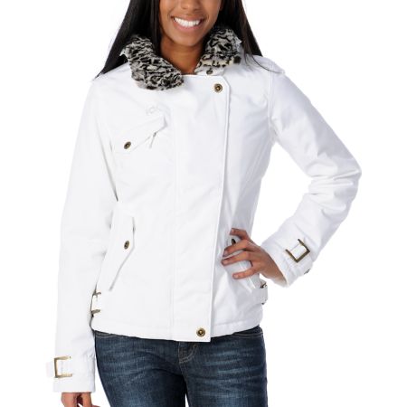 Fox Girls Blindside White Snow Jacket