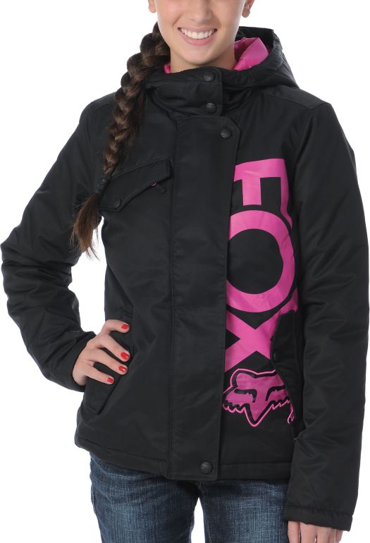 Fox Girls Reflex Black & Pink Jacket