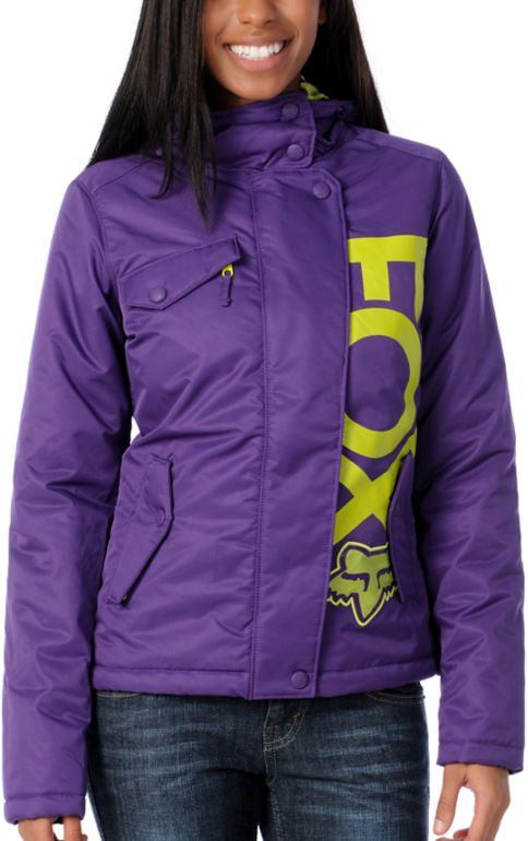 Fox Girls Reflex Purple & Lime Jacket