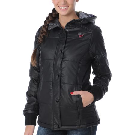 Fox Girls Top Shelf Black Puffer Jacket