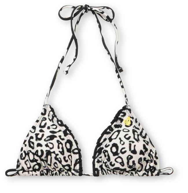Volcom Girls Night Tropics Cheetah Triangle Bikini Top