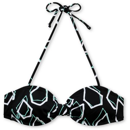 Volcom Girls Simply Stoned Aqua Bandeau Bikini Top