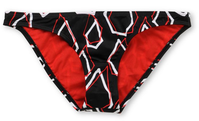Volcom Girls Simply Stoned Basic Red Bikini Bottom