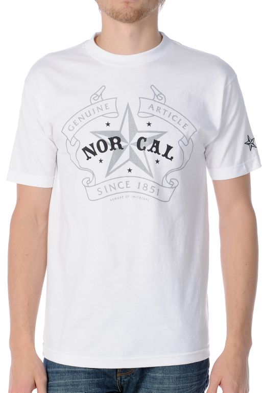 Nor Cal Crest White Tee Shirt