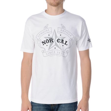Nor Cal Crest White Tee Shirt