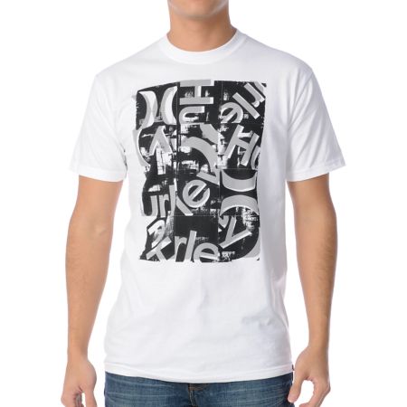 Hurley 3-Squared White Tee Shirt 