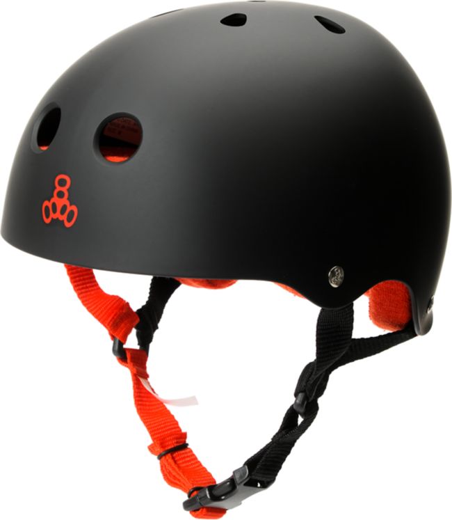 Triple Eight Matte Black Brainsaver Skateboard Helmet