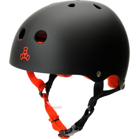 Triple Eight Matte Black Brainsaver Skateboard Helmet