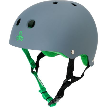 Triple Eight Brainsaver Matte Grey Rubber Skateboard Helmet