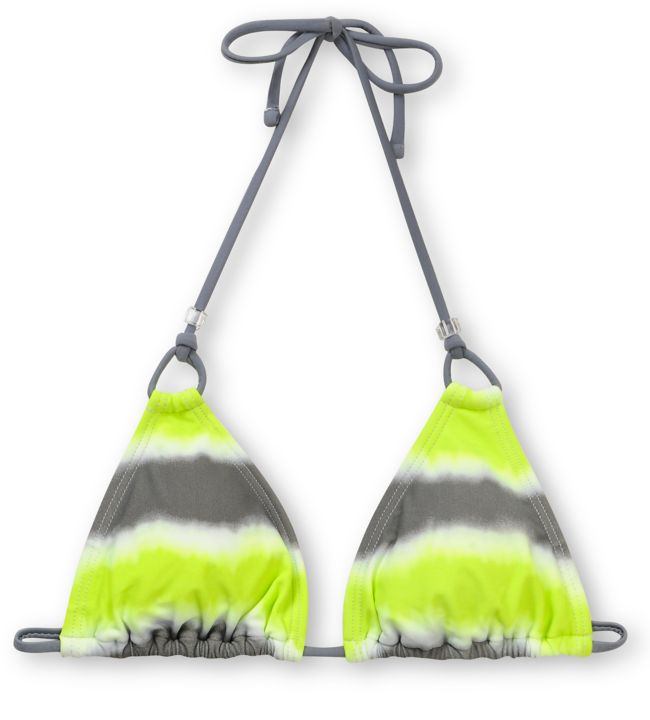 Gossip Wipe Out Neon, Grey & White Triangle Bikini Top