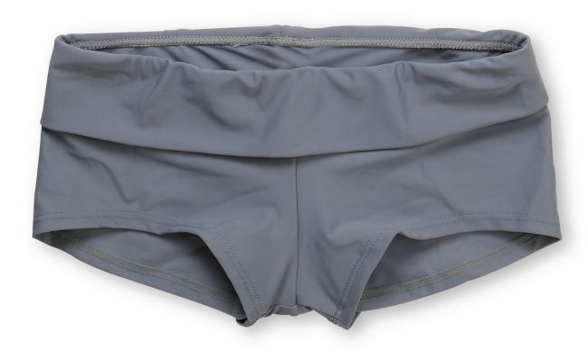 Gossip Solid Grey Foldover Swim Short Bottom