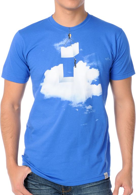 Imaginary Foundation Cloud Construction Blue Tee Shirt