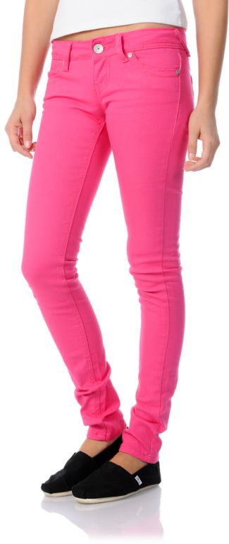 Almost Famous Tiffany Pink Skinny Jeans