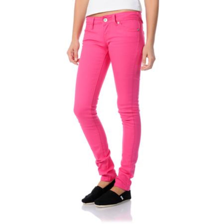 Almost Famous Tiffany Pink Skinny Jeans