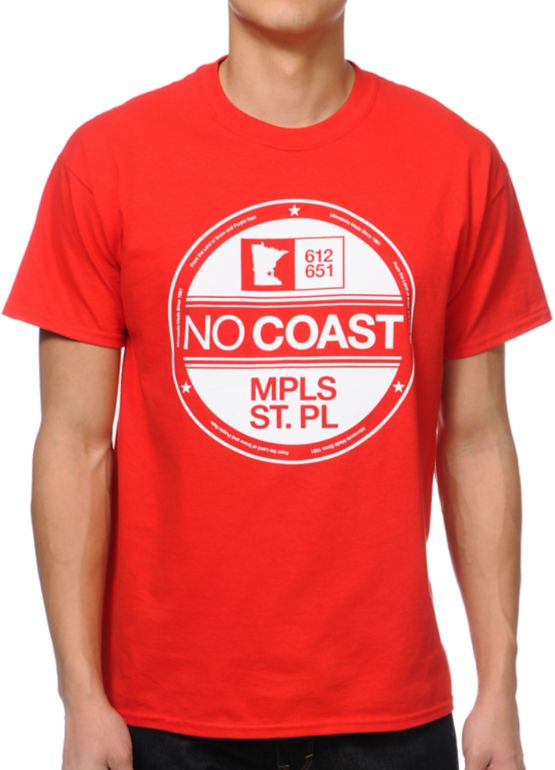 No Coast NC Era Red Tee Shirt