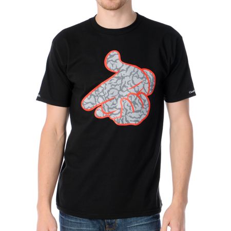 Crooks and Castles Crackle Air Gun Black Tee Shirt 