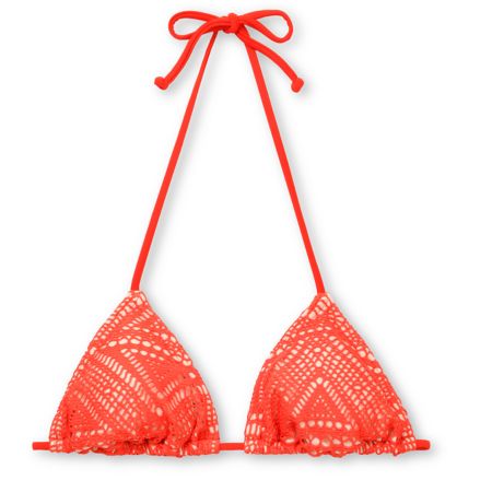 Billabong x Bob Marley Onelove Red Crochet Triangle Bikini Top