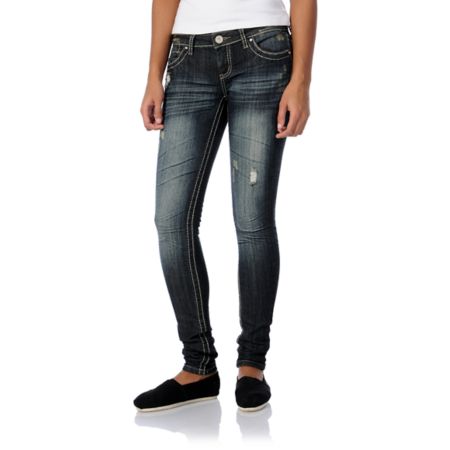 Almost Famous Maia Blue Skinny Jeans