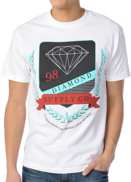 Diamond Supply Society White Tee Shirt