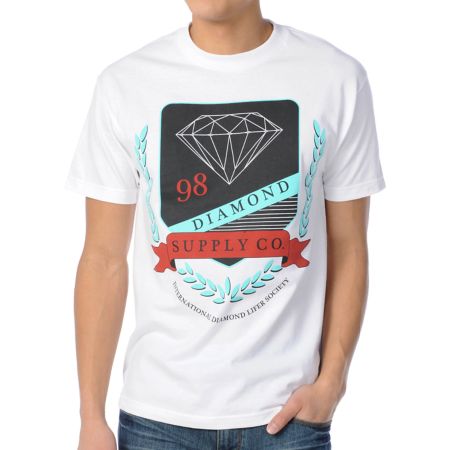 Diamond Supply Society White Tee Shirt