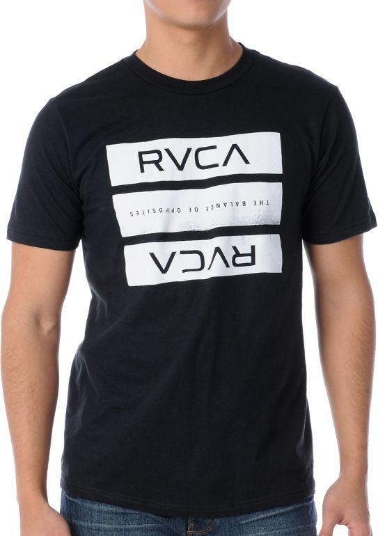 RVCA New Bars Black Tee Shirt