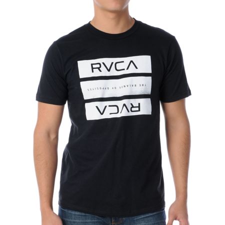 RVCA New Bars Black Tee Shirt