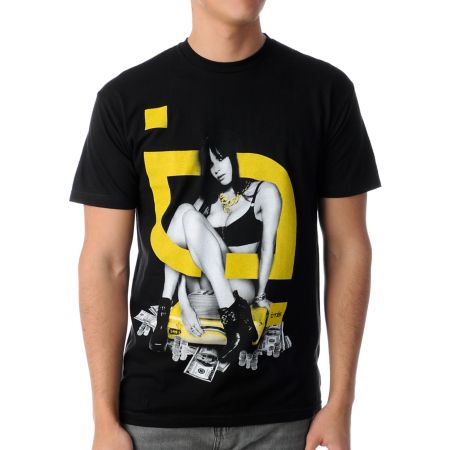 TMLS Sittin Pretty Black & Yellow Tee Shirt 