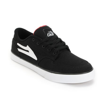 Lakai Carroll 5 Black & Red Canvas Skate Shoe