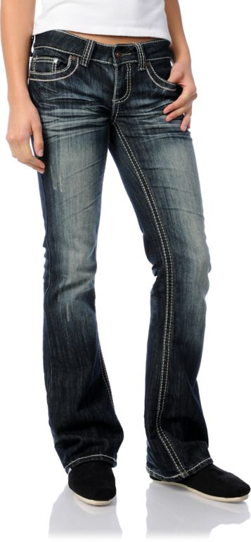 YMI Natalie Dark Blue Bootcut Jeans