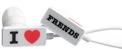 Frends The Clip I Heart Frends White Earbud Headphones