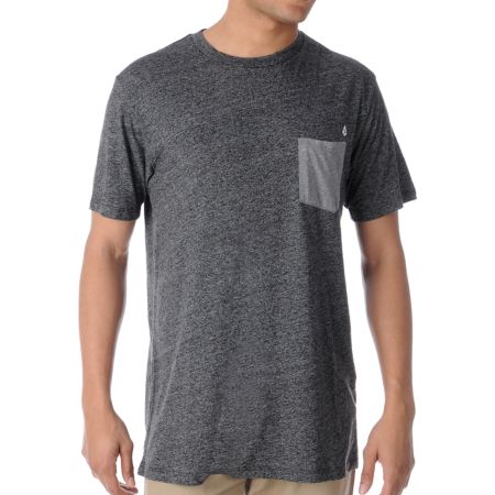 Volcom Calhoun Black Pocket Tee Shirt