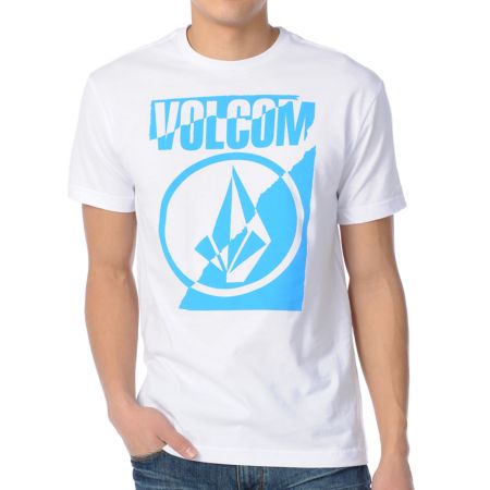 Volcom Circle Rip White Tee Shirt