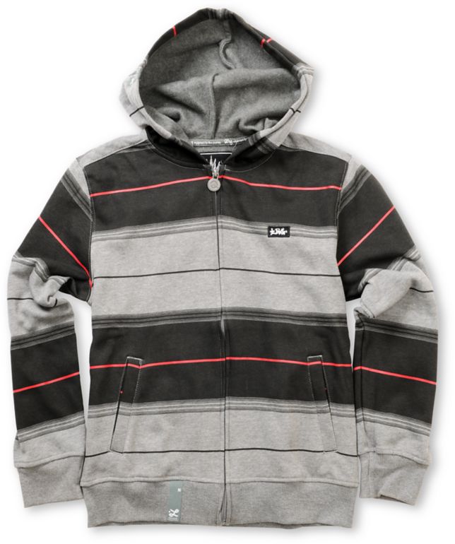 LRG Chavez Boys Grey Striped Hoodie