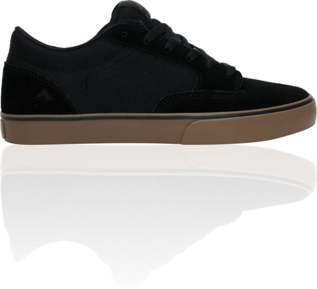 Emerica Jinx in Black and Gum Suede Skate Shoe