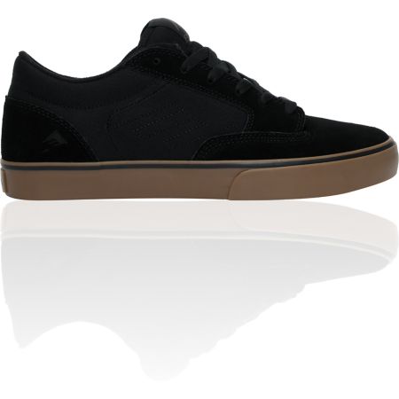Emerica Jinx in Black and Gum Suede Skate Shoe
