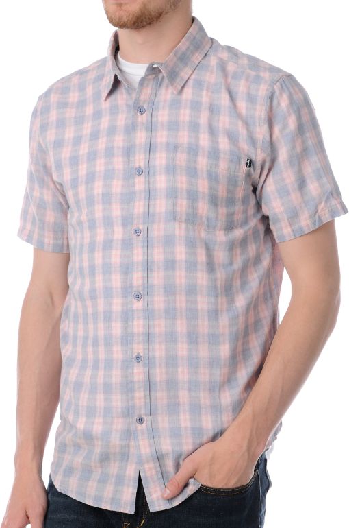 Analog Ramos Blue Short Sleeve Button Up Shirt