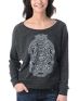 Obey Finlandia Charcoal Boyfriend Fit Raglan Top