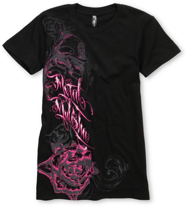 Metal Mulisha Tia Girls Black Tee Shirt