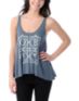 Obey Girls Grey Quilted Love Crop Tank Top